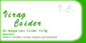 virag csider business card